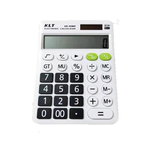 KLT SJC-3136H Multi Function 12 Bit Large Screen Dual Power Calculator Plastic Button Business Office Solar Calculator
