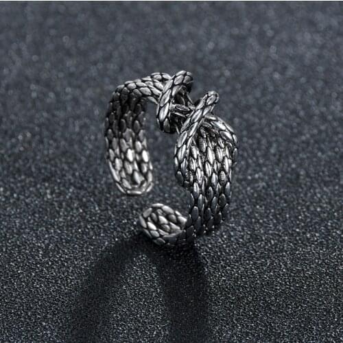 Vintage Three Layer Knot Line Thai Silvery Color Ring for Women Men Finger Rings Jewelry Party Gifts