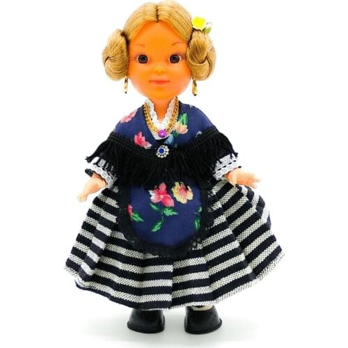 Lovedoll collection 25 cm. Folk crafts dress regional typical Extremeña (Extremadura). Manufactured in Spain. Original gift