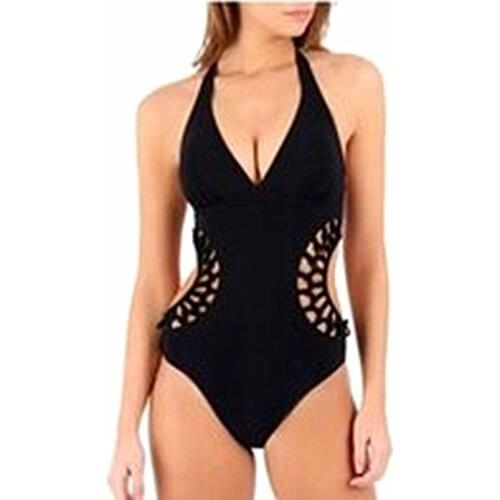 Romper Braided Rope Bikini Set Women Solid Black White Swimwear Sexy Bathing Suit Swimsuit Female Bodysuit Biquini