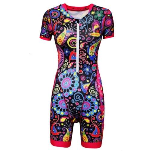Malciklo New Design Women Triathlon Suit Pro Team Cycling Jersey Skinsuit Ropa Ciclismo Mujer Maillot Running Bike Clothing