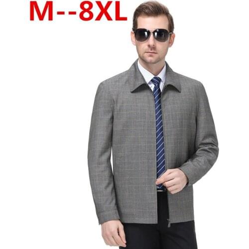 Mens Jackets Plus Size 5XL 6XL 8XL 7XL 2020 Mens New Casual Jacket High Quality Spring Regular Slim Jacket Coat Wholesale