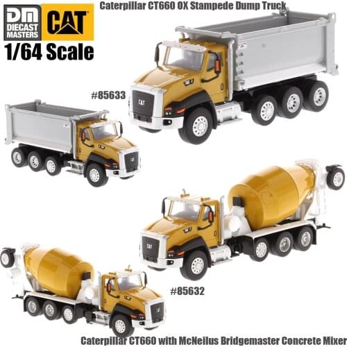 2021 NEW DM Caterpillar 1/64 Scale Cat CT660 OX Stampede Dump Truck Mixer Diecast-Medium Play&collect gift