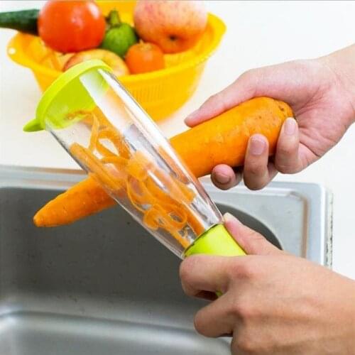 Peeler with Rubbish Bin Stainless Steel Multi-function Vegetable Fruit Peeling Machine Cutter Peeler Carrot Grater Kitchen Tool