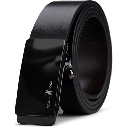 Waist Belt Men Racthet Blets Genuine Leather Luxury Brand Business Automatic Buckle Belts Cowskin Waistband Strap Pants Fashion