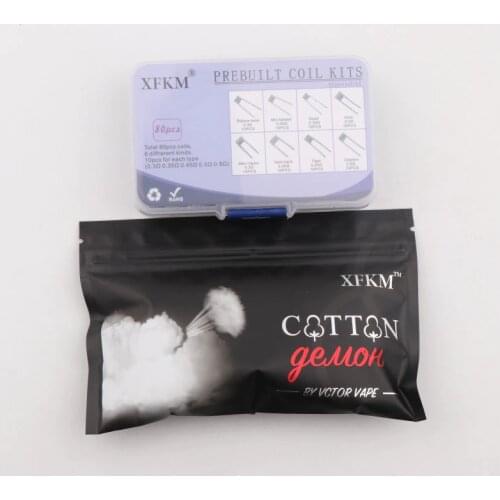 80pcs 8 in 1 A1/316L Premade Coil Alien Clapton Fused Heating Wire for Accessories Prebuild Coil Kits