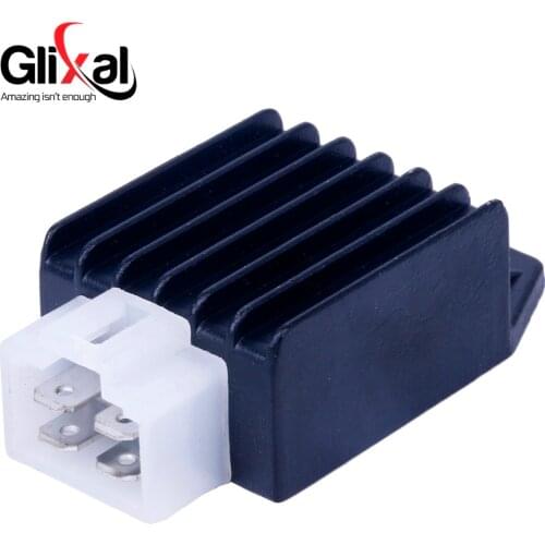 Glixal 12V 4 Pin Voltage Regulator Rectifier 150cc 125cc 50cc GY6 139QMB 152QMI 157QMJ Scooter ATV Moped