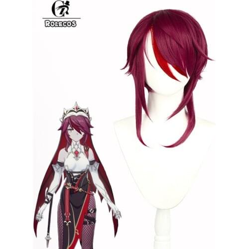 ROLECOS Rosaria Cosplay Wig Game Genshin Impact Rosaria Cosplay Wig Women 40cm Headwear Short Hair Synthetic Hair Heat Resistant