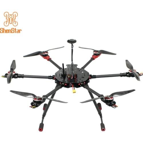 ShenStar Saker675 675mm Folding RC Hexacopter with APM2.8/PIX2.4.8 Flight Controller 1255 Carbon Fiber Prop 5010-750KV Motor