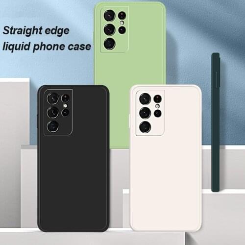 Silicone Phone Case For Samsung Galaxy S21 Ultra Plus Protective Full Cover Case For Samsung S 21 Ultra Plus Len Protection Caqa