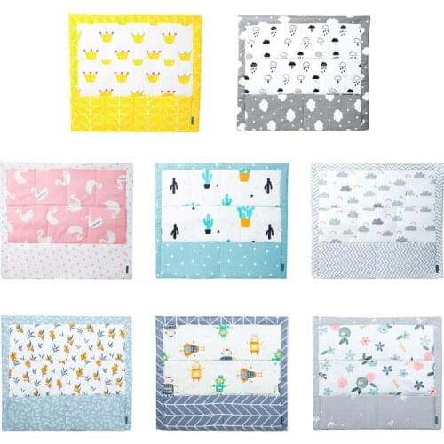 55x60cm Cartoon Nursery Room Hanging Storage Bag Baby Cot Bed Organizer Toy Diaper Pocket for Newborn Crib Bedding Set