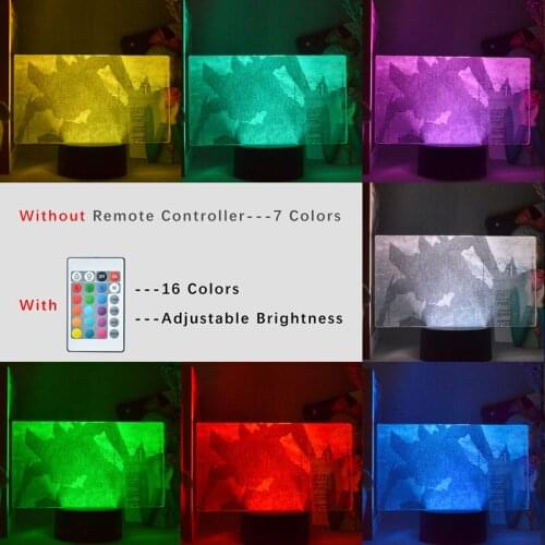 Anime 3d LED Lamp Mecha characters 7Color Table Lamp Home for Bedroom Decor Cool Manga Birthday Gift Acrylic Led Night Light