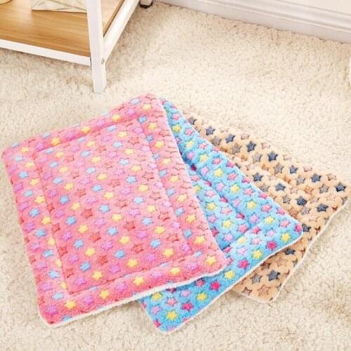Winter Warm Dog Bed Soft Fleece Pet Blanket Cat Litter Puppy Sleep Mat Lovely Mattress Cushion for Small And Large Dogs