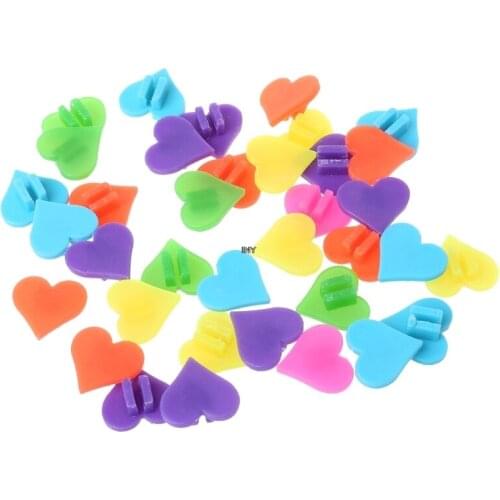1 Bag Bicycle Spoke Beads Decoration Colorful Heart Shape Kids Bike Wheel Clip INY