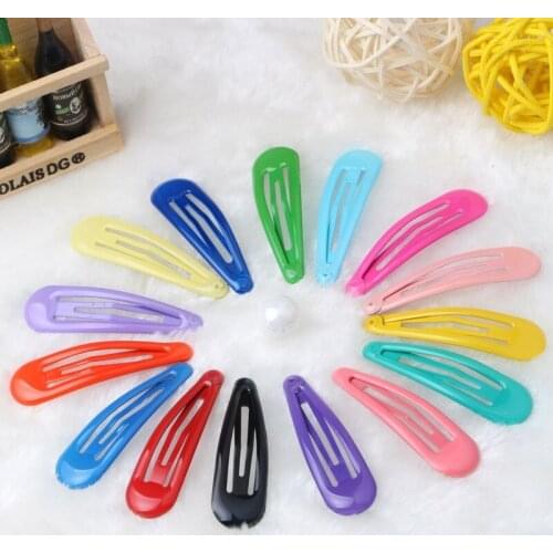 2 Pcs=1 Pair Kids Candy Color Solid Hair Clips Girls' No Slip Hairpin Barrettes Colorful Hair Accessories D0247
