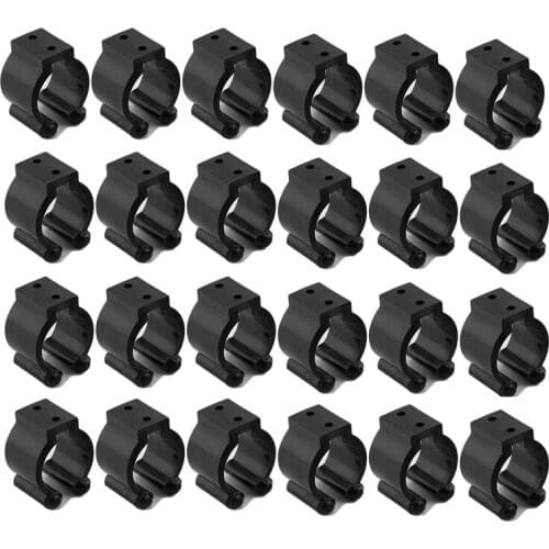 24 Pack Wall Mounted Fishing Rod Storage Clips Clamps Holder Billiard Cue Organizer, Fishing Pole Holder Storage Rack