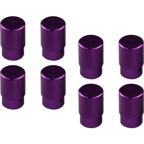 8Pieces Professional Tire Stem Valve Caps Car Dustproof Cap Tire Wheel Shaft Air Valve Cap, Purple