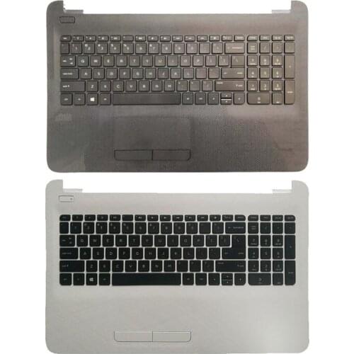 US Laptop keyboard For HP 250 G4 15-AC 15-AC000 15-AF 15-AF000 813974-001 7H17A0 with touchpad black/white palmrest Upper cover