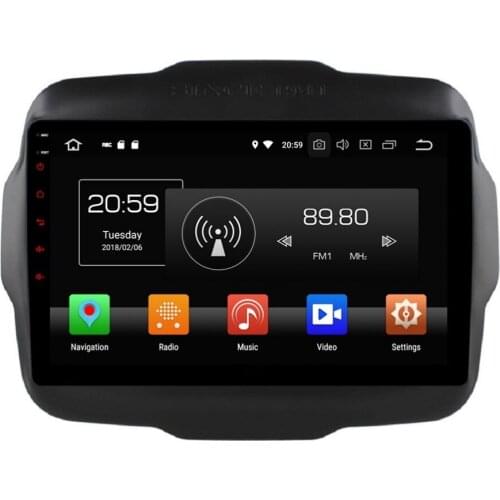 1 din 9" Android 8.0 Car DVD Radio GPS for Jeep Renegade 2015 2016 2017 4GB RAM Car Stereo Bluetooth WIFI USB DVR 32GB ROM