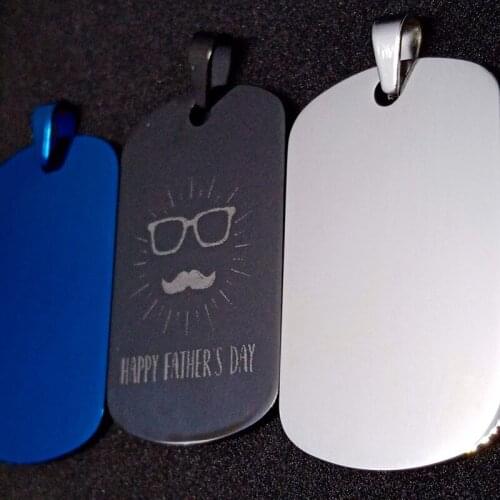 Stainless steel Tag love heart I love you dad happy fathers day necklace engraving Mom children Family Gifts necklace jewelry