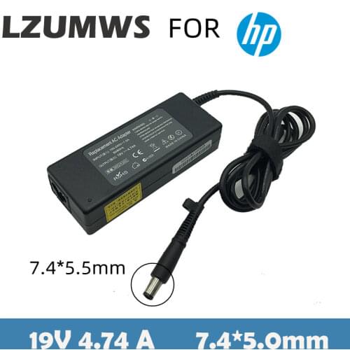 LZUMWS19V 4.74A 90W 7.4*5.0mm AC Laptop Adapter Notebook Power Supply For HP Pavilion DV3 DV4 DV5 DV6 Charge Adapter Charging
