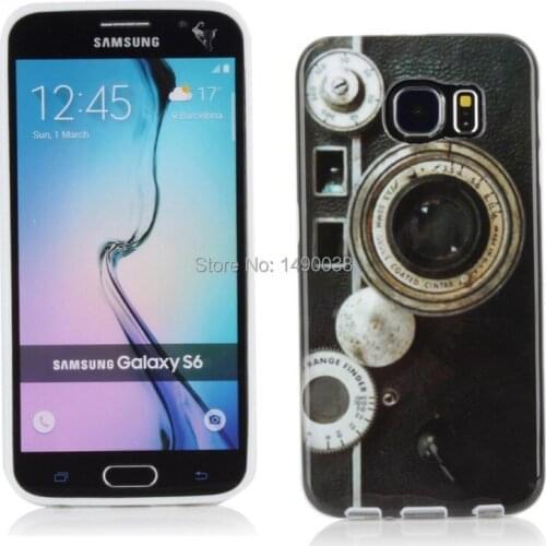 1 Piece Retro Camera Silicon Case For Samsunug Galaxy S6 G9200 Phone Case Soft Protective Shell Free
