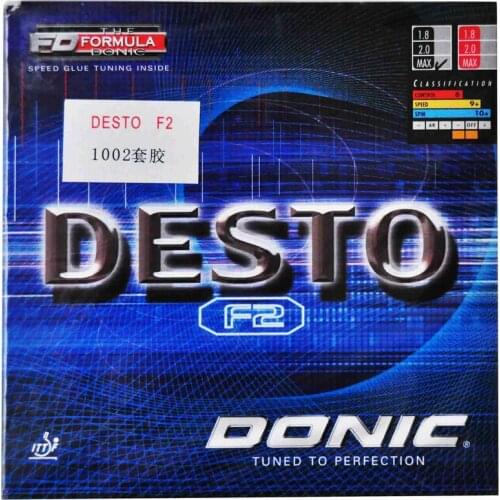 DONIC F2 DESTO Table Tennis Rubber Quick Attack Loop pimples in with sponge ping pong tenis de mesa