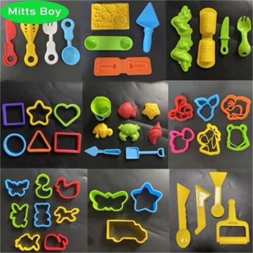 Hot Sale DIY Slime Play Dough Educational Plasticine Mold Animal Castle Modeling Clay Slimes Toy Dough Kid Cutter Mould Gift