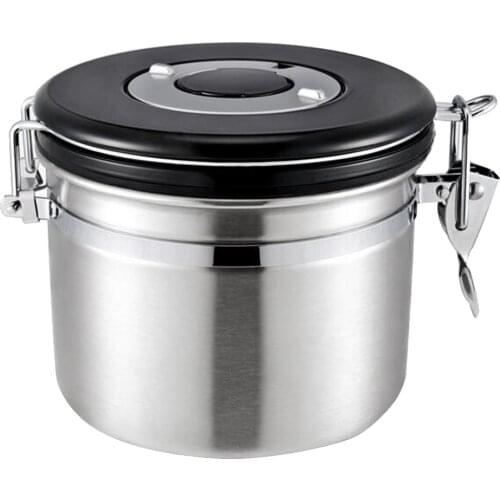Coffee Coffee Canister Airtight Stainless Steel Coffee Container Food Storage Jars with Adjustable Date Display, 800ml