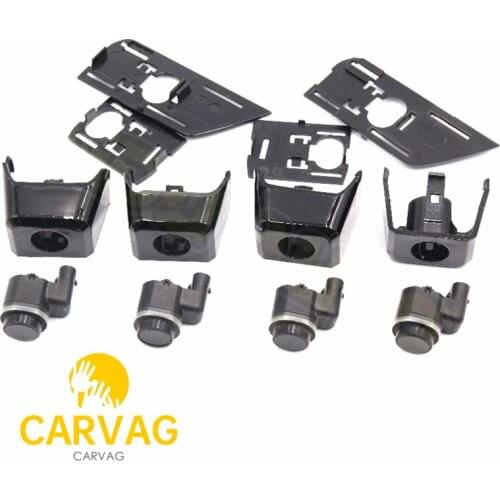 FOR VW R20 FRONT BUMPER BRIGHT PIANO PAINT GRILLE BRACKET SUPPORT REVERSING PARKING SENSOR PROBE Holders Support