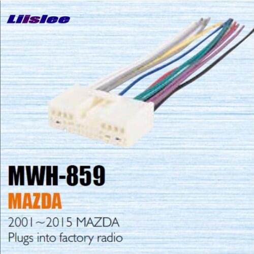 Liislee Car CD DVD Player Power Wire Cable Plug For Mazda 2001-2015 Plugs Into Factory Radio / DIN ISO Female