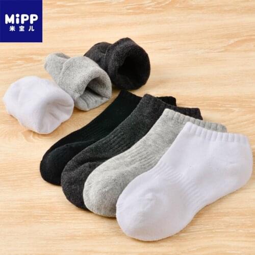 2-16 year old childrens terry socks spring and autumn new boys and girls cotton towel socks white soft absorbent sports socks