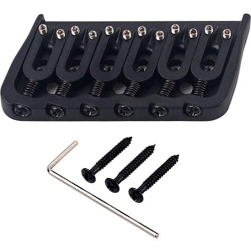 Metal 6 String Hard Tail Multi-Scale Fixed Guitar Bridge Tailpiece For Fanned Frets guitar Repair Tool parts Replacement