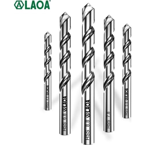 LAOA HCS Drill bit Set Twist Drill Bit for Ctuting Drilling Polishing Spiral Screw Metric Composite Tap Drill Bit 10pcs