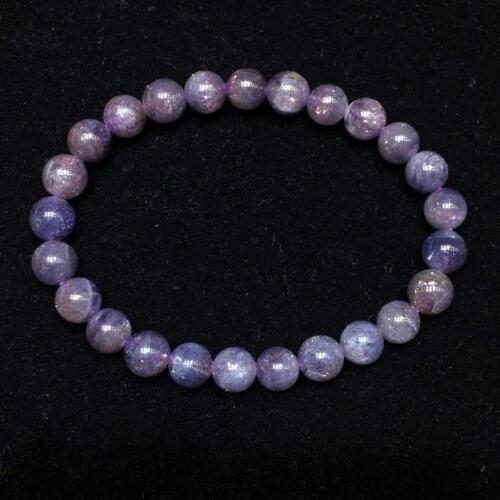 Natural Bllod Red Dichroite Cordierite Iolite Bracelet 7.3mm For Women Men Star Light Round Beads Genuine AAAAAA