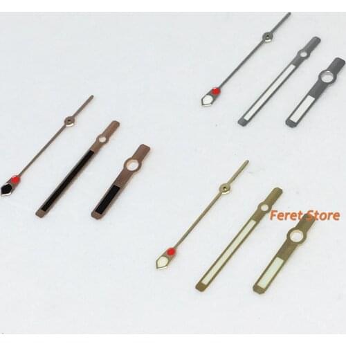 Bliger New Green C3 Luminous hands Fit Japan NH35 NH36 Movement Watch Hands parts Silver / Rose gold / Gold hands