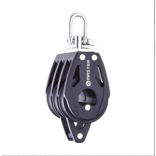 Sailboat Hardware 40mm 1 9/16" Triple Swivel Shackle Becket Block Master BB-0406F