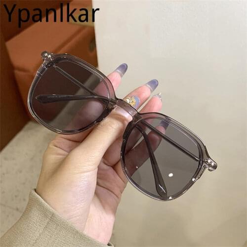 Oversized Square Sunglasses Women 2021 New Fashion Black Transparent Sun Glasses Female Eyeglasses Vintage Eyewear Shades UV400
