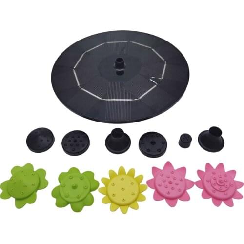 Fountain Floating Water Garden Decoration 5V 3W Mini Outdoor Bird Bath Home Petal Shape Solar Powered Spin Pump