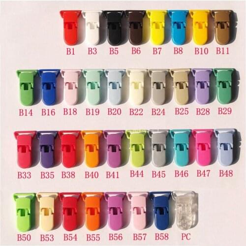 Multicolor 4000pcs/lot 20mm Plastic Baby Pacifier Clips Transparent Pacifier Clips Soother Holder for Baby Pacifier Holder