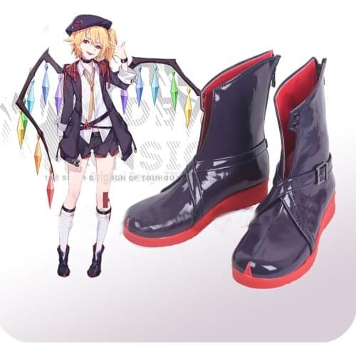 Touhou Project Flandre Scarlet Cosplay Shoes Boots Halloween Carnival Cosplay Costume Accessories