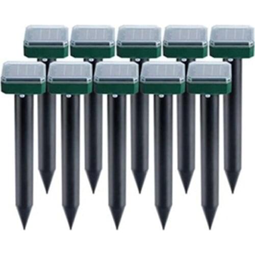 Quality 10 Pack Outdoor Solar Ultrasonic Vibration Pest Repeller Snake Repeller for Lawn Garden Courtyard Farm