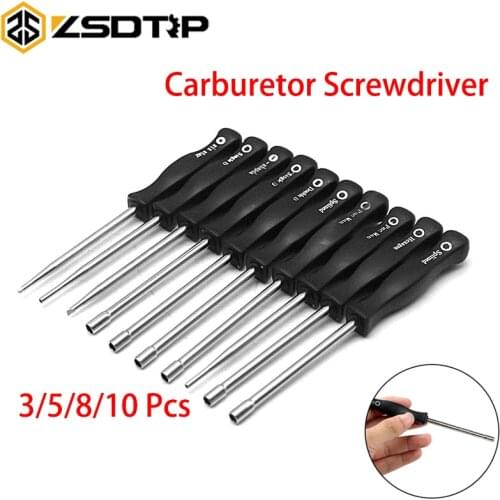 ZSDTRP Universal 3/5/8/10pcs Carburetor Adjustment Tool Screwdriver For Poulan/Craftsman/ Chainsaw Trim Splined Screwdriver