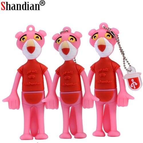 SHANDIAN Looney Tunes usb flash drive 32GB pendrive 16GB 8GB 4GB 64GB Pink Panther Cartoon Hot Sale animal pen drive