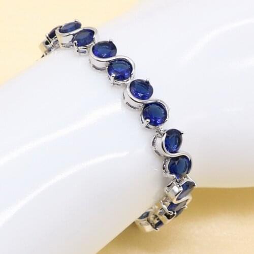 XUTAAYI Green New Trendy 2019 Cubic Zirconia Jewelry Silver Color Round Charm CZ Crystal Female Bracelets Bangles for Women