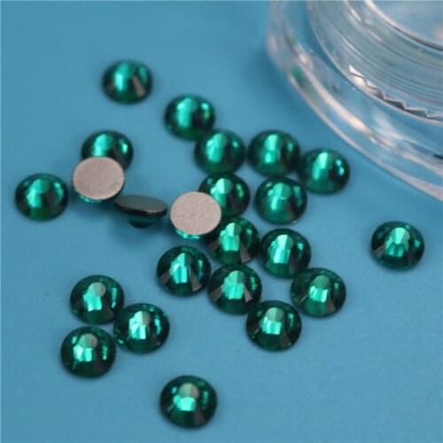 SS3-SS34 malachite green rhinestone for Nail Art Flatback Non Hotfix Glue on Nail Art Rhinestones,Boutique and Top grade