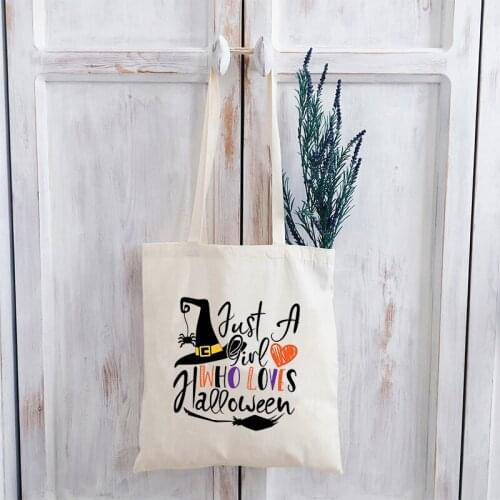 Just A Girl Who Loves Halloween Shirt Harajuku Graphic Tees Women Halloween Party Funny Tee Spooky Goth Clothes Plus Size L