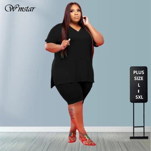 Two Piece Plus Size Women Shorts Sets Tracksuits Pant Sweat Suits Summer Clothes Jogging Matching Set Wholesale Dropshipping