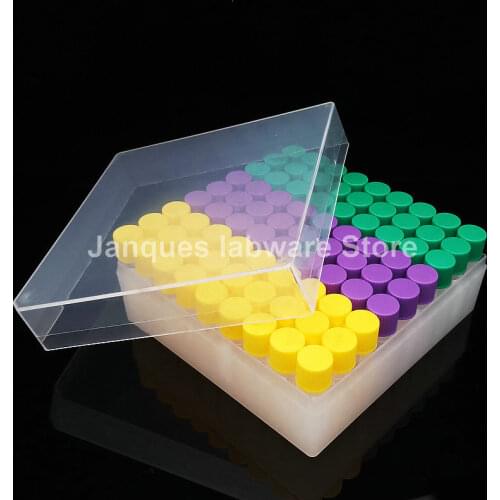 81pieces plastic 1.8ml freezing tube + one piece 81vents plastic Freezing tube storage box for experiment