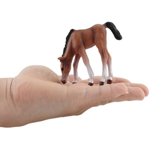 1PC Lovely Baby Horse Model Drinking Water Animal Models Figures Children Learning Gifts Toys Brinquedos Display